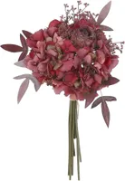 KUNSTLILLE KIMP MICA DECORATIONS HORTENSIAD JA ROOSID LILLA 30X16CM