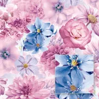 TAPEET SINTRA SENSITIVE LILLED SINI-ROOSA