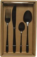 SÖÖGIRIISTADE KOMPLEKT 16-OSALINE ROOSTEVABA TERAS MUST