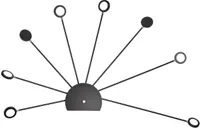 SEINALAMP TRIO PEACOCK LED 2,6W 260LM MUST