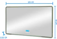 PEEGEL KONTINENT DEMURE LED VALGUSTUSEGA 120X70CM MEEDIA UDUEEMALDUS