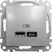 USB LAADIJA A+C 2,4A SCHNEIDER-ELECTRIC SEDNA DESIGN ALU