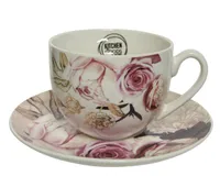 TEETASSI KOMPLEKT PORTSELAN, LILLED