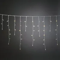 VALGUSKARDIN KONSTSMIDE JÄÄPURIKAD 80 LED, SOE VALGUS, PATAREIDEGA