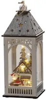 JÕULUKAUNISTUS KONSTSMIDE PUIDUST LATERN JÕULUVANA 11X11X29CM