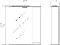 PEEGELKAPP MIRATER MIRA 60X75X16,5CM VALGUSTIGA PAREM