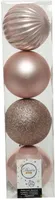 JÕULUEHTED DECORIS PURUNEMISKINDLAD 10CM, ROOSA MIX 4TK PAKIS