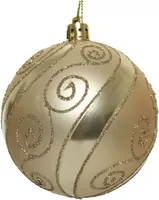 JÕULUEHE DECORIS PURUNEMISKINDEL 8CM, KULDSED KEERUD