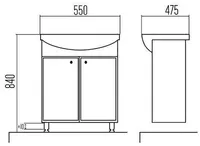 VALAMUKAPP AQUALINE PREMIUM PLUS 55T 55X48X83CM VALAMUGA VALGE