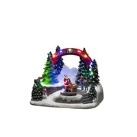 JÕULUKAUNISTUS KONSTSMIDE JÕULUVANA JA LASTEGA 11 LED-I, MUUSIKAGA