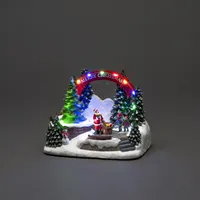 JÕULUKAUNISTUS KONSTSMIDE JÕULUVANA JA LASTEGA 11 LED-I, MUUSIKAGA