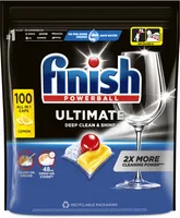 NÕUDEPESUMASINA KAPSLID FINISH ULTIMATE LEMON 100TK