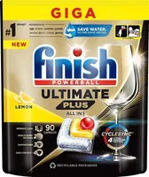NÕUDEPESUMASINA KAPSLID FINISH ULTIMATE PLUS LEMON 90TK