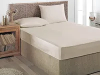 VOODILINA CREYA KUMMIGA SATIINIST 160X200 + 25 CM, KREEMJAS