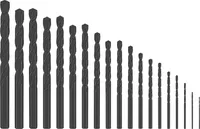 PUURIDE KOMPLEKT KWB HSS-R, MUST 19-OSALINE