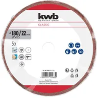 KIUDKETAS KWB, KORUND 180MMG40 5TK