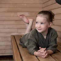 HOMMIKUMANTEL RENTO BROWN LASTE S/M