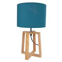 LAUALAMP WOODEN H44,5CM SININE