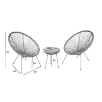 RÕDUKOMPLEKT COMO, LAUD, 2 TOOLI HALL