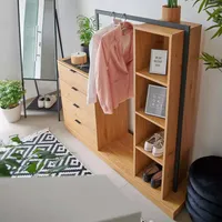 ESIKUMÖÖBEL NOVA 145X40XH137CM TAMM/MUST