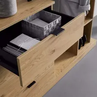 ESIKUMÖÖBEL NOVA 145X40XH137CM TAMM/MUST