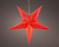 DEKORATSIOON LED-TÄHT PABER 18X60X60CM PUNANE/VALGE