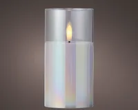 LED-TAHTKÜÜNAL PATAREITOITEGA 7,5X7,5X15CM LILLA/VALGE