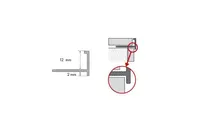 PLAADILIIST CEZAR L-PROFIIL ALUMIINIUM 12X18X2500MM ANOD. MATT ŠAMPANJA