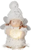 DEKORATSIOON HALL INGEL 20CM 1 LED TULI PATAREITOIDE