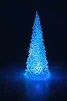 JÕULUKAUNISTUS JÕULUPUU 11X11X27CM LED VÄRVIMUUTEV