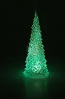 JÕULUKAUNISTUS JÕULUPUU 11X11X27CM LED VÄRVIMUUTEV