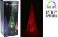 JÕULUKAUNISTUS JÕULUPUU 11X11X27CM LED VÄRVIMUUTEV