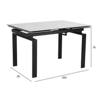 SÖÖGILAUD HUDDERSFIELD 120/200X85XH76CM, VALGE