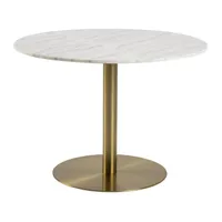 SÖÖGILAUD CORBY D105XH75CM, VALGE MARMOR/MESSING