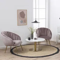 DIIVANILAUD CORBY D80XH45CM, VALGE/MESSING