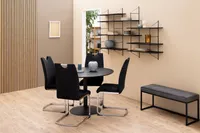 SEINARIIUL BELFAST 196X25XH111CM, MUST