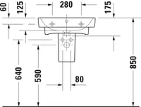 VALAMU DURAVIT NO.1 55CM VALGE