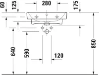 VALAMU DURAVIT NO.1 55CM VALGE