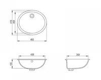 VANNITOAVALAMU TURTL 155MM 436X359MM GRANIIT HÕBE