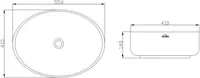 VALAMU INVENA ASTRI 55X41CM PINNAPEALNE OVAALNE VALGE