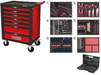 TÖÖRIISTAKÄRU KS TOOLS RACINGLINE 7 SAHTLIT+KOMPLEKT, 598 OSA