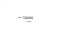 ALUMIINIUM PROFIIL CEZAR FLAT 15X2X1000MM  