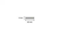 ALUMIINIUM PROFIIL CEZAR FLAT 40X3X1000MM  