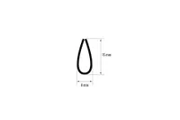 PVC PROFIIL KLEMM CEZAR 15X0,9X1000MM MUST RAL9005