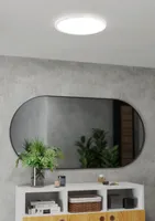 PLAFOON EGLO ROVITO-R IP44 2700-6500K 39CM PULT VALGE