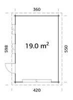 GARAAŽ PALMAKO RASMUS 19,0M² SEKTSIOONUKSEGA