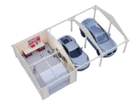 GARAAŽ PALMAKO ROGER 19,0+33,2M² SEKTSIOONUKSEGA