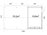 GARAAŽ PALMAKO ROGER 19,0+33,2M² SEKTSIOONUKSEGA