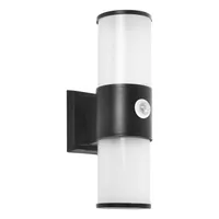 VÄLISVALGUSTI DALIA 2XE27 2X15W IP54 MUST SENSORIGA