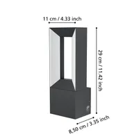 VÄLISVALGUSTI EGLO RIFORANO SEINALE IP44 220V MUST/VALGE